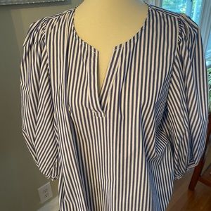 Banana Republic striped cotton blouse